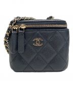 CHANELシャネル）の古着「スモール ヴァニティー ケース」｜ブラック