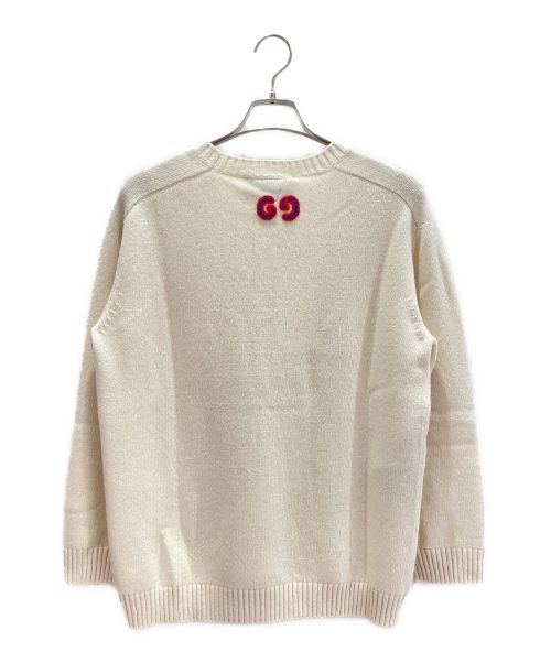 GUCCI（グッチ）GUCCI (グッチ) GGパッチウールセーター アイボリー サイズ:M 未使用品の古着・服飾アイテム