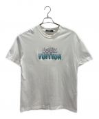 LOUIS VUITTONルイ ヴィトン）の古着「エンブロイダードビーズコットンクルーネック半袖Tシャツ」｜ホワイト