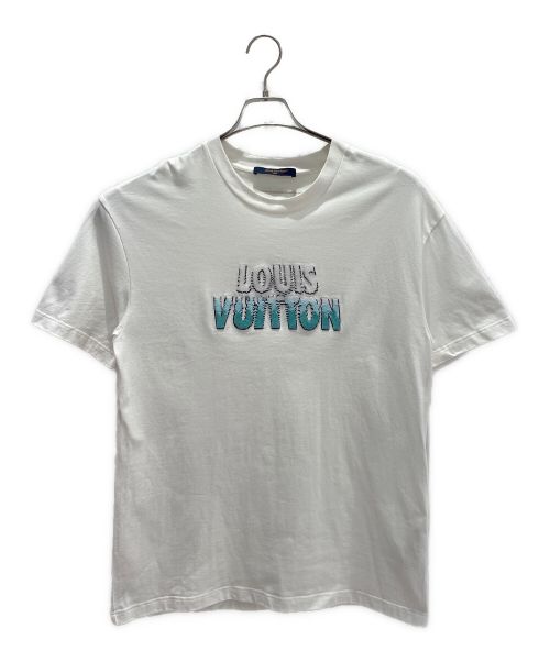 LOUIS VUITTON（ルイ ヴィトン）LOUIS VUITTON (ルイ ヴィトン) エンブロイダードビーズコットンクルーネック半袖Tシャツ ホワイト サイズ:Mの古着・服飾アイテム