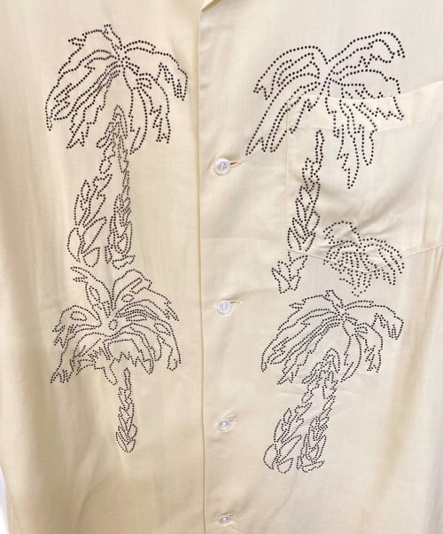 CELINE（セリーヌ）CELINE (セリーヌ) エンブロイダリー ハワイアンシャツ ベージュ サイズ:38の古着・服飾アイテム