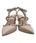 VALENTINO (ヴァレンティノ) ロックスタッズ エナメル ストラップパンプス ベージュ サイズ:38：47800円