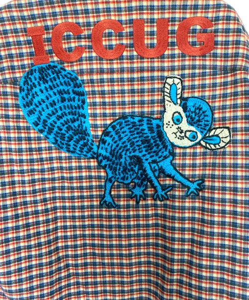 GUCCI（グッチ）GUCCI (グッチ) Freya Hartas (フレイヤ ハルタス) チェック キルティングジャケット  レッド×ブルー サイズ:44の古着・服飾アイテム