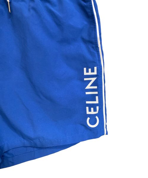 CELINE（セリーヌ）CELINE (セリーヌ) パイピング スイムショートパンツ ブルー サイズ:Lの古着・服飾アイテム