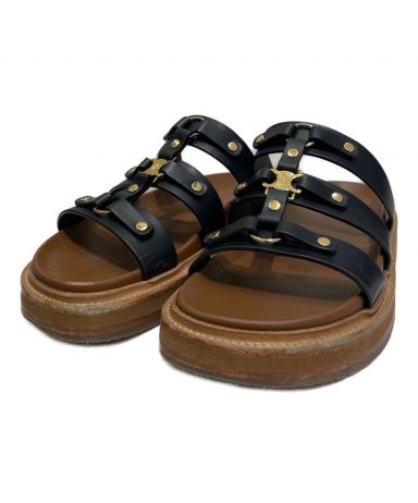 中古・古着通販】CELINE (セリーヌ) サンダル ブラック×ブラウン