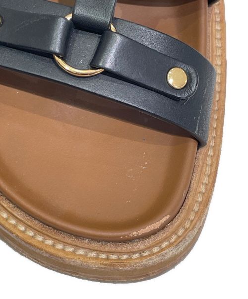 CELINE（セリーヌ）CELINE (セリーヌ) サンダル ブラック×ブラウン サイズ:36の古着・服飾アイテム