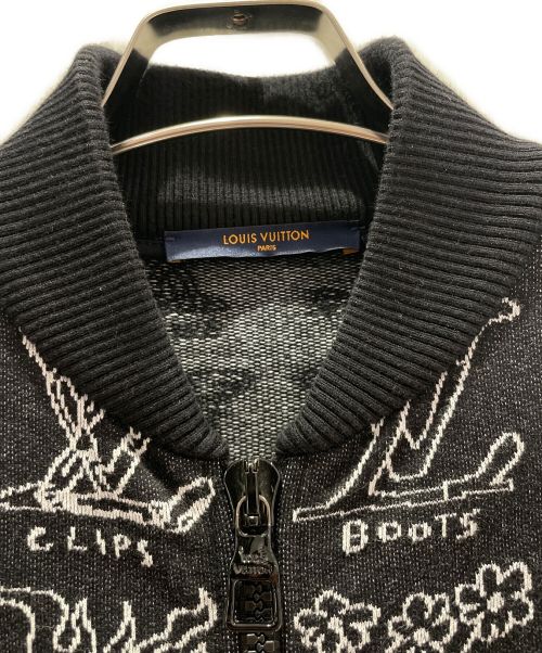 LOUIS VUITTON（ルイ ヴィトン）LOUIS VUITTON (ルイ ヴィトン) カートゥーンジップスルーブルゾン ブラック サイズ:Sの古着・服飾アイテム
