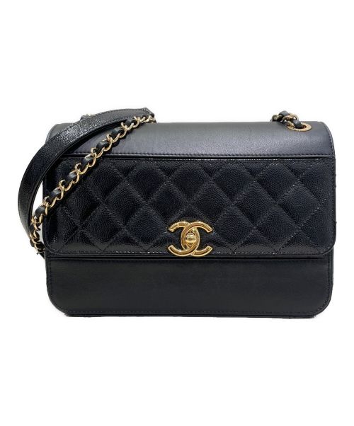 CHANEL（シャネル）CHANEL (シャネル) マトラッセ23 ブラック×ゴールド サイズ:23の古着・服飾アイテム