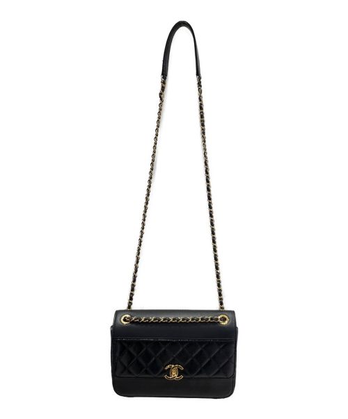 CHANEL（シャネル）CHANEL (シャネル) マトラッセ23 ブラック×ゴールド サイズ:23の古着・服飾アイテム