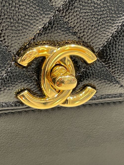 CHANEL（シャネル）CHANEL (シャネル) マトラッセ23 ブラック×ゴールド サイズ:23の古着・服飾アイテム