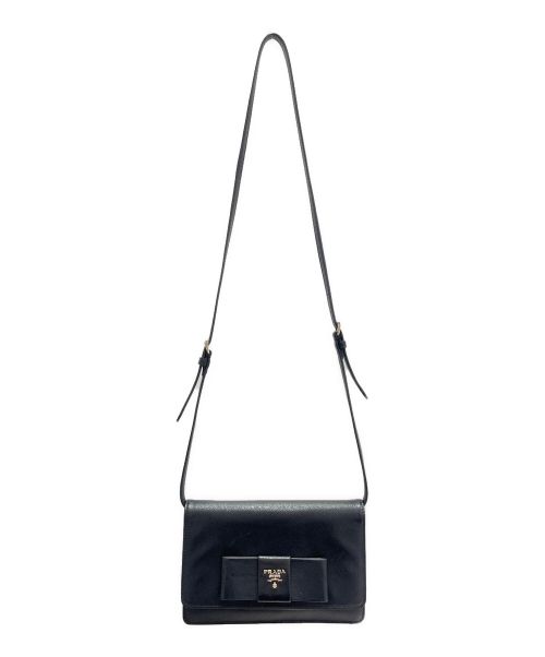 PRADA（プラダ）PRADA (プラダ) リボンロングウォレット ブラックの古着・服飾アイテム