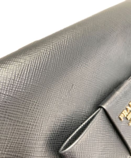 PRADA（プラダ）PRADA (プラダ) リボンロングウォレット ブラックの古着・服飾アイテム