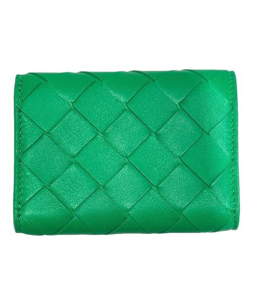 BOTTEGA VENETA（ボッテガベネタ）BOTTEGA VENETA (ボッテガベネタ) タイニー三つ折りウォレット グリーン（パラキート）の古着・服飾アイテム