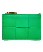 BOTTEGA VENETAボッテガベネタ）の古着「カセットファスナーカードケース」｜グリーン（パラキート）