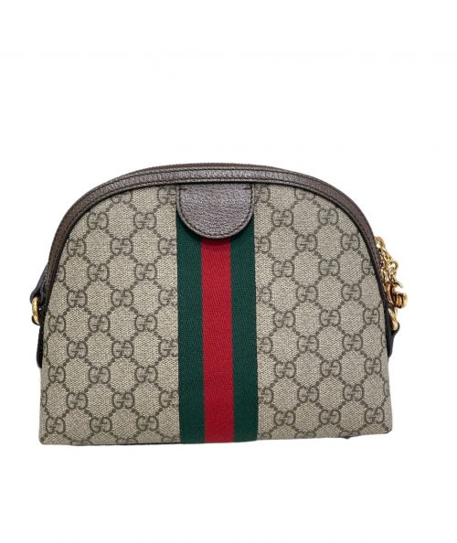 GUCCI（グッチ）GUCCI (グッチ) GGスプリームショルダーバッグ ブラウン サイズ:スモールの古着・服飾アイテム