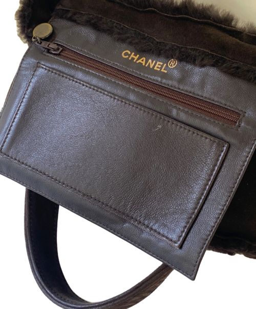 CHANEL（シャネル）CHANEL (シャネル) ムートンハンドバッグ ブラウン サイズ:-の古着・服飾アイテム