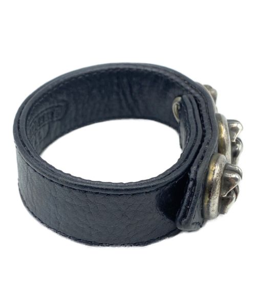 CHROME HEARTS（クロムハーツ）CHROME HEARTS (クロムハーツ) ROLLING STONES (ローリングストーンズ) 3ボタン 2スナップ ブレスレット サイズ:-の古着・服飾アイテム