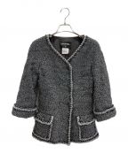 CHANELシャネル）の古着「シルバーラメツイードジャケット」｜シルバー