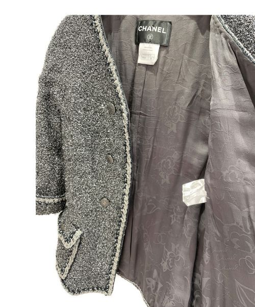 CHANEL（シャネル）CHANEL (シャネル) シルバーラメツイードジャケット シルバー サイズ:34の古着・服飾アイテム