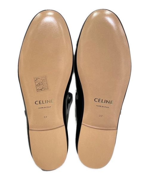 CELINE（セリーヌ）CELINE (セリーヌ) ダブルストラップメリージェーンバレリーナ ブラック サイズ:37 未使用品の古着・服飾アイテム