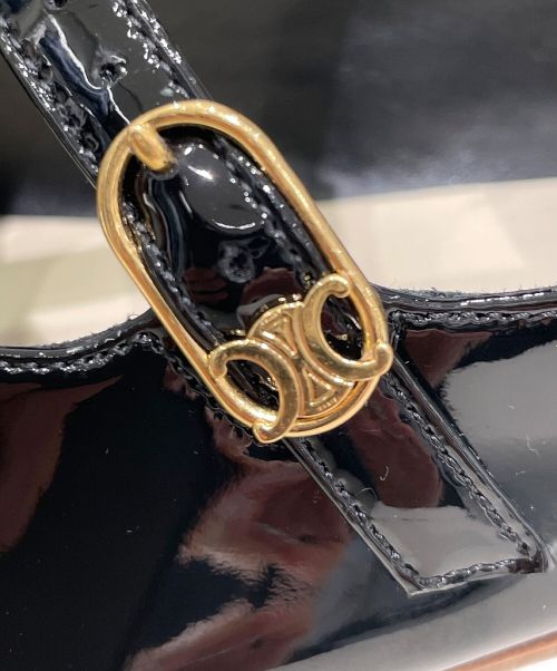 CELINE（セリーヌ）CELINE (セリーヌ) ダブルストラップメリージェーンバレリーナ ブラック サイズ:37 未使用品の古着・服飾アイテム