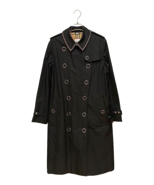BURBERRY（バーバリー）BURBERRY (バーバリー) リング装飾トレンチコート ブラック サイズ:40の古着・服飾アイテム