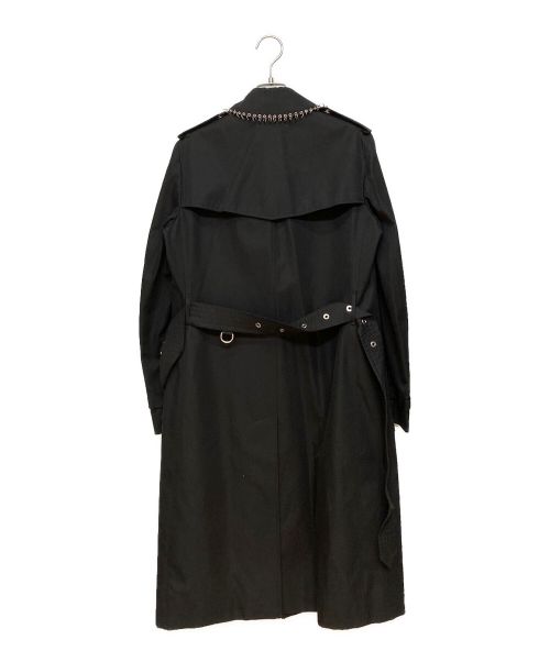 BURBERRY（バーバリー）BURBERRY (バーバリー) リング装飾トレンチコート ブラック サイズ:40の古着・服飾アイテム