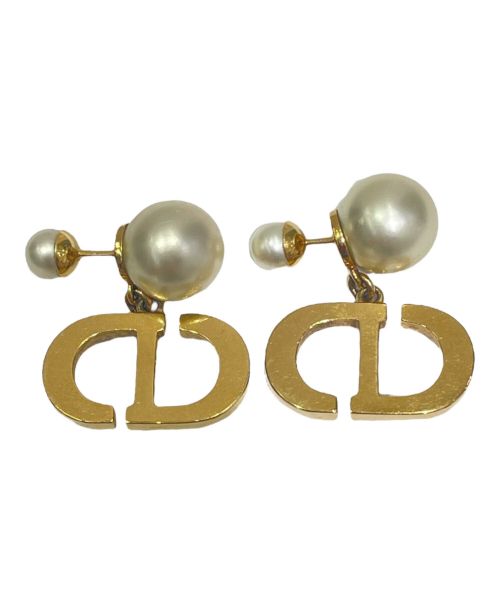 Christian Dior（クリスチャン ディオール）Christian Dior (クリスチャン ディオール) CDロゴパールピアス ゴールドの古着・服飾アイテム