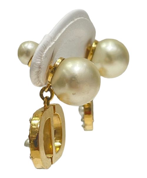 Christian Dior（クリスチャン ディオール）Christian Dior (クリスチャン ディオール) CDロゴパールピアス ゴールドの古着・服飾アイテム
