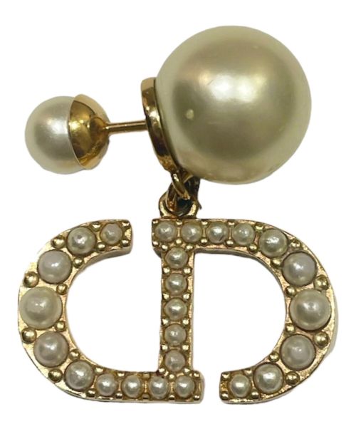 Christian Dior（クリスチャン ディオール）Christian Dior (クリスチャン ディオール) CDロゴパールピアス ゴールドの古着・服飾アイテム