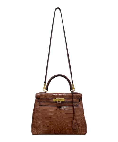 HERMES（エルメス）HERMES (エルメス) バッグ ブラウン×ゴールド金具 サイズ:28の古着・服飾アイテム