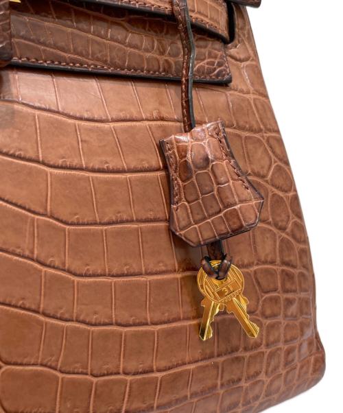 HERMES（エルメス）HERMES (エルメス) バッグ ブラウン×ゴールド金具 サイズ:28の古着・服飾アイテム