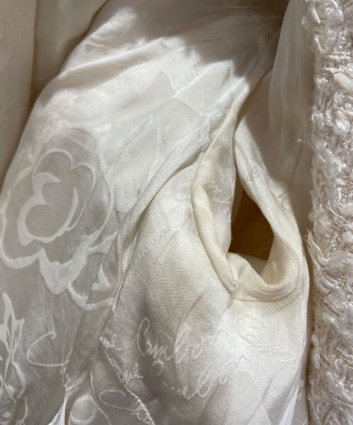 CHANEL（シャネル）CHANEL (シャネル) パールツイードジャケット ホワイト サイズ:34の古着・服飾アイテム