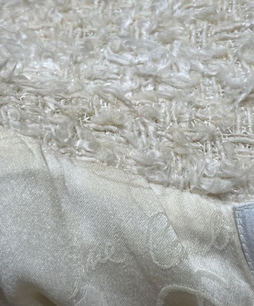 CHANEL（シャネル）CHANEL (シャネル) パールツイードジャケット ホワイト サイズ:34の古着・服飾アイテム