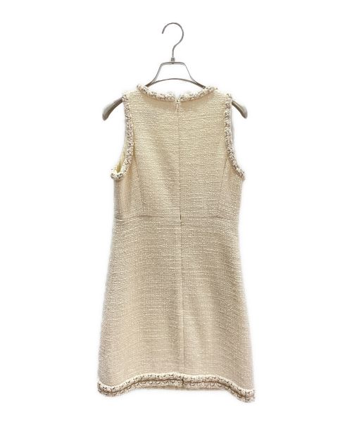 CHANEL（シャネル）CHANEL (シャネル) スタッズツイードノースリーブワンピース アイボリー サイズ:34の古着・服飾アイテム