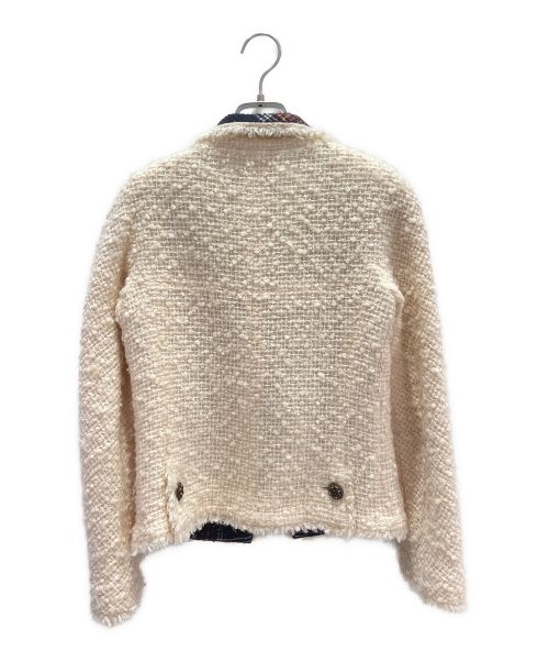 CHANEL（シャネル）CHANEL (シャネル) ツイードウールジャケット ホワイト サイズ:34の古着・服飾アイテム