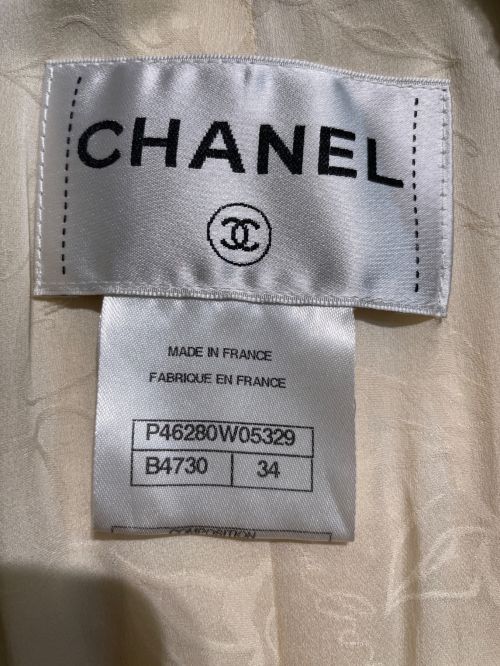 CHANEL（シャネル）CHANEL (シャネル) ツイードウールジャケット ホワイト サイズ:34の古着・服飾アイテム