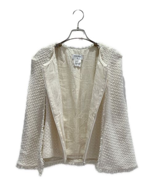 CHANEL（シャネル）CHANEL (シャネル) ジップアップジャケット ホワイト サイズ:36の古着・服飾アイテム