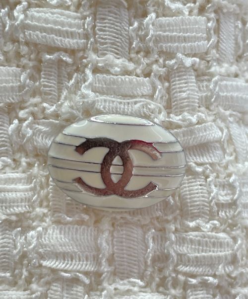 CHANEL（シャネル）CHANEL (シャネル) ジップアップジャケット ホワイト サイズ:36の古着・服飾アイテム