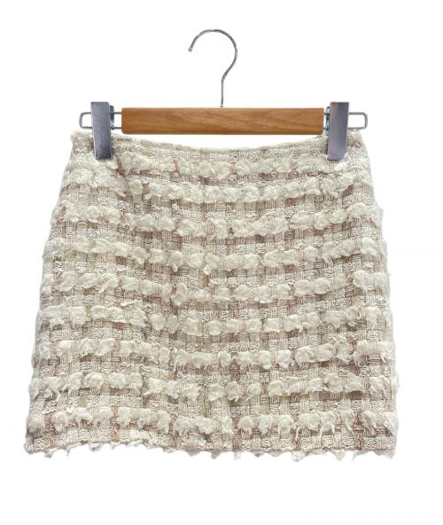 CHANEL（シャネル）CHANEL (シャネル) ツイードパールロゴボタンジャケット ピンク×ホワイト サイズ:34の古着・服飾アイテム