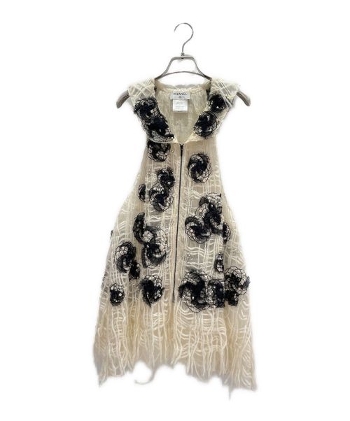 CHANEL（シャネル）CHANEL (シャネル) ジップアップベスト ホワイト サイズ:34の古着・服飾アイテム