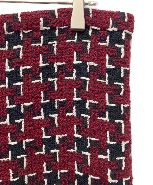 CHANEL（シャネル）CHANEL (シャネル) マキシラップスカート レッド×ブラック サイズ:36の古着・服飾アイテム