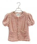 CHANELシャネル）の古着「半袖ツイードジャケット」｜ピンク