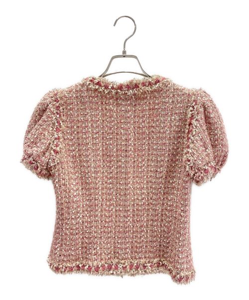 CHANEL（シャネル）CHANEL (シャネル) 半袖ツイードジャケット ピンク サイズ:38の古着・服飾アイテム