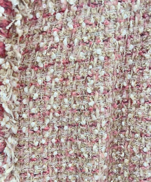 CHANEL（シャネル）CHANEL (シャネル) 半袖ツイードジャケット ピンク サイズ:38の古着・服飾アイテム