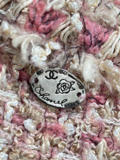 CHANEL（シャネル）CHANEL (シャネル) 半袖ツイードジャケット ピンク サイズ:38の古着・服飾アイテム