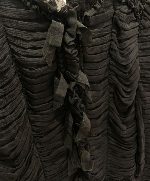 CHANEL（シャネル）CHANEL (シャネル) フリルシフォンジャケット ブラック サイズ:40の古着・服飾アイテム