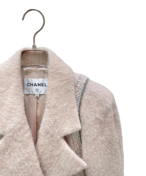 CHANEL（シャネル）CHANEL (シャネル) モヘヤツイードコート ピンク サイズ:34の古着・服飾アイテム