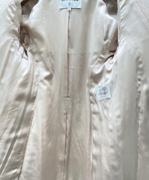 CHANEL（シャネル）CHANEL (シャネル) モヘヤツイードコート ピンク サイズ:34の古着・服飾アイテム
