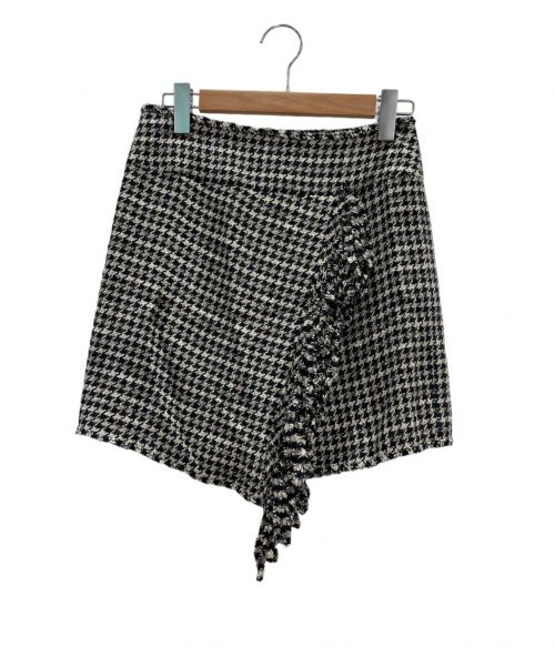 CHANEL（シャネル）CHANEL (シャネル) フリンジツイードドセットアップ ネイビー×ブラック×ホワイト サイズ:ジャケット36の古着・服飾アイテム